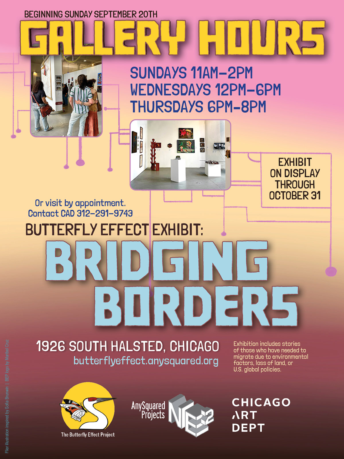 Fall Gallery Hours | Bridging Borders Exhibit